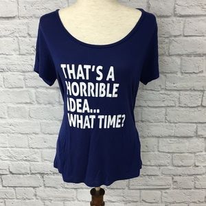 Active basic graphic short sleeve tee royal blue L